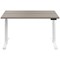 Jemini Sit-Stand Desk, White Leg, 1200mm, Grey Oak Top