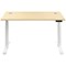 Jemini Sit-Stand Desk, White Leg, 1200mm, Maple Top