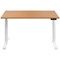 Jemini Sit-Stand Desk, White Leg, 1200mm, Oak Top