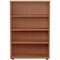Jemini Medium Wooden Bookcase, 3 Shelves, 1200mm High, Beech