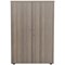 Jemini Medium Wooden Cupboard, 3 Shelves, 1200mm High, Grey Oak