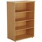 Jemini Medium Wooden Bookcase, 3 Shelves, 1200mm High, Oak Jemini Medium Wooden Bookcase, 3 Shelves, 1200mm High, Oak