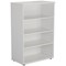 Jemini Medium Wooden Bookcase, 3 Shelves, 1200mm High, White Jemini Medium Wooden Bookcase, 3 Shelves, 1200mm High, White