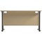 Jemini 1400mm Slim Rectangular Desk, Black Double Upright Cantilever Legs, Maple