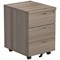 Jemini 3 Drawer Mobile Pedestal, Grey Oak