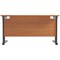 Jemini 1400mm Rectangular Desk, Black Double Upright Cantilever Legs, Beech