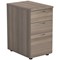 First 3 Drawer Desk High Pedestal, 600mm Deep, Grey Oak First 3 Drawer Desk High Pedestal, 600mm Deep, Grey Oak