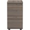 Jemini Essentials 3 Drawer Desk High Pedestal, 600mm Deep, Grey Oak