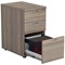Jemini Essentials 3 Drawer Desk High Pedestal, 600mm Deep, Grey Oak