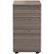 Jemini Essentials 3 Drawer Desk High Pedestal, 800mm Deep, Grey Oak