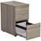 Jemini Essentials 3 Drawer Desk High Pedestal, 800mm Deep, Grey Oak