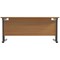 Jemini 1600mm Rectangular Desk, Black Single Upright Cantilever Legs, Oak