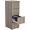 Jemini Essentials Foolscap Filing Cabinet, 4 Drawer, Grey Oak