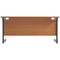 Jemini 1800mm Slim Rectangular Desk, Black Single Upright Cantilever Legs, Beech