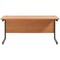 Jemini 1800mm Slim Rectangular Desk, Black Single Upright Cantilever Legs, Beech