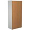 Jemini Two-Tone Tall Cupboard, 4 Shelves, 1800mm High, Oak and White