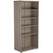 Jemini Tall Wooden Bookcase, 4 Shelves, 1800mm High, Grey Oak Jemini Tall Wooden Bookcase, 4 Shelves, 1800mm High, Grey Oak