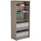 Jemini Tall Wooden Bookcase, 4 Shelves, 1800mm High, Grey Oak Jemini Tall Wooden Bookcase, 4 Shelves, 1800mm High, Grey Oak