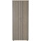 Jemini Extra Tall Wooden Cupboard, 4 Shelves, 2000mm High, Grey Oak