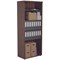 Jemini Extra Tall Wooden Bookcase, 4 Shelves, 2000mm High, Walnut Jemini Extra Tall Wooden Bookcase, 4 Shelves, 2000mm High, Walnut