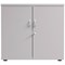 Jemini Desk High Wooden Cupboard, 1 Shelf, 730mm High, White