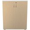 Jemini Two-Tone Desk High Cupboard, 1 Shelf, 730mm High, Maple and White