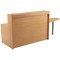 Jemini Reception Unit with Extension, 1400x800x740mm, Oak Jemini Reception Unit with Extension, 1400x800x740mm, Oak