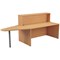 Jemini Reception Unit with Extension, 1400x800x740mm, Oak Jemini Reception Unit with Extension, 1400x800x740mm, Oak