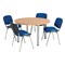 Jemini Circular Meeting Table, 1200x1200mm, Beech