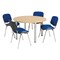 Jemini Circular Meeting Table, 1200x1200mm, Oak