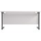 Jemini 1800mm Slim Rectangular Desk, Black Single Upright Cantilever Legs, White