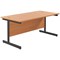 Jemini 1800mm Rectangular Desk, Black Single Upright Cantilever Legs, Beech