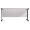 Jemini 1800mm Rectangular Desk, Black Single Upright Cantilever Legs, White