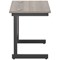Jemini 800mm Slim Rectangular Desk, Black Single Upright Cantilever Legs, Grey Oak