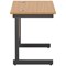 Jemini 800mm Slim Rectangular Desk, Black Single Upright Cantilever Legs, Oak