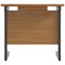 Jemini 800mm Slim Rectangular Desk, Black Single Upright Cantilever Legs, Oak