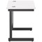 Jemini 800mm Slim Rectangular Desk, Black Single Upright Cantilever Legs, White