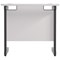 Jemini 800mm Slim Rectangular Desk, Black Single Upright Cantilever Legs, White