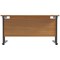 Jemini 1400mm Rectangular Desk, Black Double Upright Cantilever Legs, Oak
