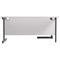 Jemini 1600mm Corner Desk, Left Hand, Black Single Upright Cantilever Legs, White