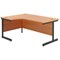 Jemini 1800mm Corner Desk, Left Hand, Black Single Upright Cantilever Legs, Beech