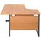 Jemini 1800mm Corner Desk, Left Hand, Black Single Upright Cantilever Legs, Beech