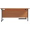 Jemini 1800mm Corner Desk, Left Hand, Black Single Upright Cantilever Legs, Beech