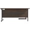 Jemini 1800mm Corner Desk, Left Hand, Black Single Upright Cantilever Legs, Walnut