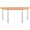 Jemini Semi Circular Multipurpose Table, 1600x800mm, Beech