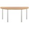 Jemini Semi Circular Multipurpose Table, 1600x800x730mm, Nova Oak