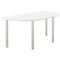 Jemini Semi Circular Multipurpose Table, 1600x800mm, White
