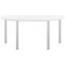 Jemini Semi Circular Multipurpose Table, 1600x800mm, White
