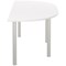 Jemini Semi Circular Multipurpose Table, 1600x800mm, White