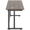 Jemini 1800mm Slim Rectangular Desk, Black Double Upright Cantilever Legs, Walnut